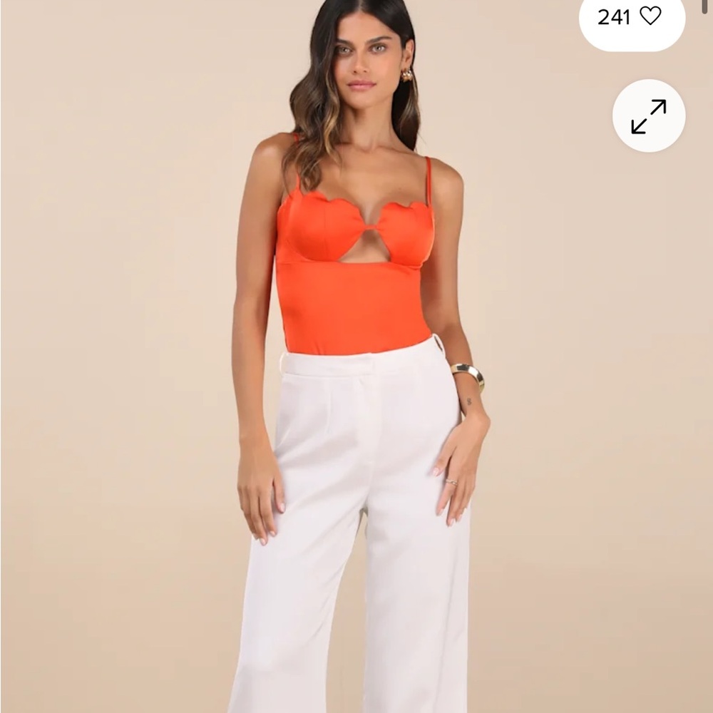 Lulu's Orange Bodysuit